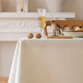 Élégante nappe rectangulaire minimaliste en lin beige pour la décoration de la salle à manger - 65x65cm Petite Couverture / Milky blanc