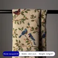 Premium Monet oil painting style jacquard fabric with bird and leaf pattern for DIY - Monet Jacquard (04#)