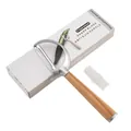 Ergonomic wood handle P-type vegetable peeler with sharp zinc alloy blade and cover - Peeler (Color Box Pack)