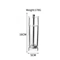 Clear acrylic cylindrical manual pepper grinder with 16cm height and 5cm diameter - M