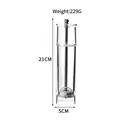 Clear acrylic cylindrical manual pepper and spice grinder kitchen tool 21cm height - 21cm (229g) / L