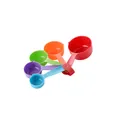Set of five colorful plastic measuring spoons and cups for kitchen baking and cooking - Colorful Measuring Cups 5-Piece Set (Random Color)