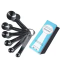 Professional six-piece stainless steel measuring spoon set with clear engraved markings - 6-Piece Set