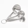 Three-piece stainless steel mini funnel set with handles for kitchen oil and vinegar transfer - 3Pcs Long Handle Funnel Set