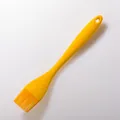 Bright yellow food-grade silicone baking pastry brush for easy kitchen oil spreading - Big Oil Brush (Curved Handle)