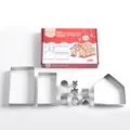 10Pcs 3D stainless steel gingerbread house cookie cutter set for Christmas baking. - Gingerbread House Set / 10-Piece Set