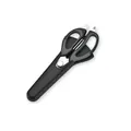 Heavy-duty stainless steel kitchen scissors with magnetic black protective sheath - Black and Gray