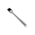 Stainless steel handle silicone basting brush with black heat-resistant silicone bristles - 30cm Straight Handle / 430 Stainless Steel