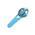 Professional blue detachable kitchen scissors with a magnetic protective storage sheath - Blue Gray