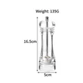 Macinapepe manuale in acrilico trasparente per spezie e sale marino altezza 16,5 cm - Medio (6 Pollici)