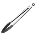 Pinze da cucina in acciaio inox con punte in silicone resistenti al calore per BBQ - 12 Pollici / Grigio chiaro