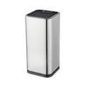 Modern rectangular stainless steel knife holder with multiple slots and black base - Universal Knife Block