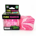 Cubo squishy antistress marmorizzato rosa e bianco con confezione originale - Con Scatola / Rosa