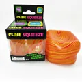 Giocattolo antistress a forma di cubo con motivo marmorizzato arancione e confezione - Con Scatola / Arancione