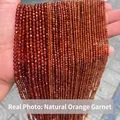 Strands of high quality faceted natural orange garnet beads for DIY jewelry making - 3mm 108颗装 / Faceted Natural Orange Garnet