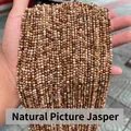 Perle di diaspore naturale sfaccettate per la creazione di gioielli fai da te e accessori - 2mm 180 Pz/Confezione / Diaspro paesaggio naturale sfaccettato