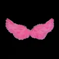 Ali di piuma d'angelo rosso pesca stile rondine per cosplay e rappresentazioni - Taglia S / Ala Singola / Fucsia