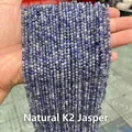 Fili di perle di sodalite blu naturale sfaccettate per la creazione di gioielli fai da te - 2mm 180 Pz/Confezione / Pietra a punti blu naturale sfaccettata