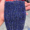 Piccole perle di lapislazzuli sfaccettate blu intenso per la creazione di gioielli fai da te - 2mm 180 Pz/Confezione / Lapislazzuli ottimizzato sfaccettato