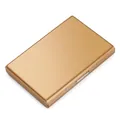 Premium gold stainless steel RFID blocking card holder wallet with slim minimalist design - 6 Card Slots / Gold