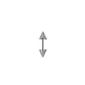 Polished silver stainless steel double cone spike barbell stud earring for piercings - 5*5 Spike / Steel