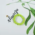 Handmade lime green seed bead ring with elastic band bohemian style fashion jewelry - Bright Green (Style 5)
