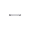 Silver stainless steel double spike barbell earring for body piercing jewelry set - 3*3 Spike / Steel
