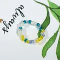 Handmade colorful bohemian style beaded ring with vibrant mixed seed beads decor - Mixed Transparent Colors (Style 6)