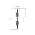 Stainless steel double cone barbell piercing stud with 1.2mm bar thickness - 5*13 Spike / Steel
