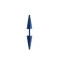 Gothic punk style blue stainless steel double spike cone barbell stud earring for piercing - 5*13 Spike / Blue