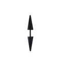 Black stainless steel double spike stud earring barbell for punk cartilage piercing - 5*13 Spike / Black