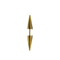 Elegant gold stainless steel double pointed cone spike stud earring for piercing - 5*13 Spike / 18K Gold