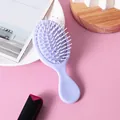 Portable light purple air cushion massage hairbrush compact size for children and travel use - Lavender Purple (Purple Cushion)