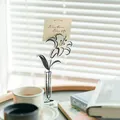 Acrylic flower shaped note holder desk ornament for home office - Lily