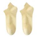 Breathable premium women's light yellow pure cotton thin ankle socks ideal for summer wear - One Size / Yellow