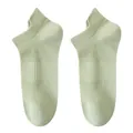 Breathable light green pure cotton boat socks for women with low cut design - One Size / Green