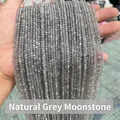 Perline sfuse di labradorite in pietra di luna grigia naturale per gioielli fai da te - 2mm 180 Pz/Confezione / Labradorite grigia naturale sfaccettata