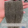 Piccole perle tonde sfaccettate in pirite naturale di qualità per gioielli fai-da-te - 2mm 180 Pz/Confezione / Pirite naturale sfaccettata