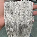Perle in howlite bianca naturale sfaccettata per la creazione di accessori per gioielli fai da te - 2mm 180 Pz/Confezione / Turchese Bianco Naturale Sfaccettato