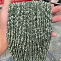 Perline rotonde sfaccettate in pietra naturale verde di alta qualità per gioielli - 3mm (Circa 108 Pz/Confezione) / Pietra a punti verdi naturale sfaccettata
