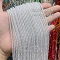 Perle tonde in cristallo bianco naturale sfaccettato per accessori gioielli fai-da-te. - 2mm 180 Pz/Confezione / Cristallo di rocca naturale sfaccettato