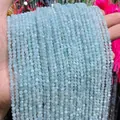 Perle sfaccettate in calcedonio acquamarina azzurro per accessori gioielli fai-da-te. Taglio fine. - 2mm 180 Pz/Confezione / Calcedonio acquamarina ottimizzato sfaccettato