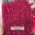Perle di calcedonia rosso vino sfaccettate di alta qualità per accessori gioielli DIY - 2mm 180 Pz/Confezione / Corniola rosso vino ottimizzata sfaccettata