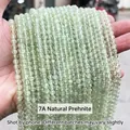 Perle rotonde in prehnite naturale sfaccettata grado 7A per gioielli fai-da-te - 2mm 180 Pz/Confezione / Prehnite naturale sfaccettata 7A
