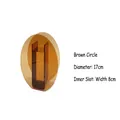Modern amber acrylic geometric flower vase with round design for artistic home decoration - Brown Round Style