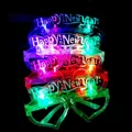 Vibrant LED Happy New Year glasses in multiple colors with glowing light effects - 4-Light Happy New Year Heart Glasses