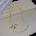 Elegante vergoldete Tenniskette mit funkelnden klaren Zirkonia-Kristallen für Damen - Weiß