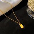 Collier minimaliste en acier inoxydable doré avec un pendentif lettre X gravé en détail - Lettre X / Or