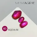 Vibrant rose pink cat eye nail gel polish variant XQ216-M with high shine glass bead effect - Magenta (XQ216-M)