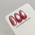 High density rose pink cat eye gel nail polish with professional magnetic glitter effect - Rose Pink (XQ227-M)
